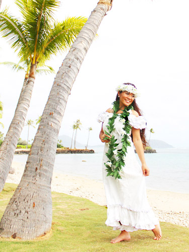 Hawaiian White Dress | Free Shipping ...